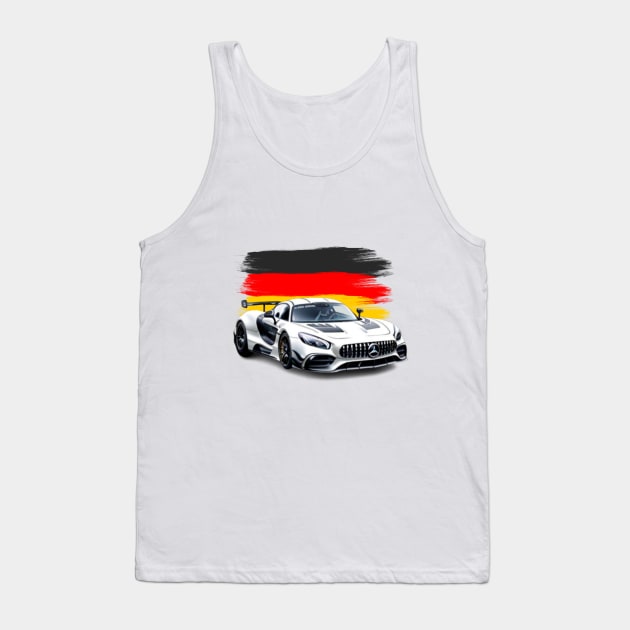 Mercedes Benz amg GT3 with Germany flag Tank Top by Auto-apparel
